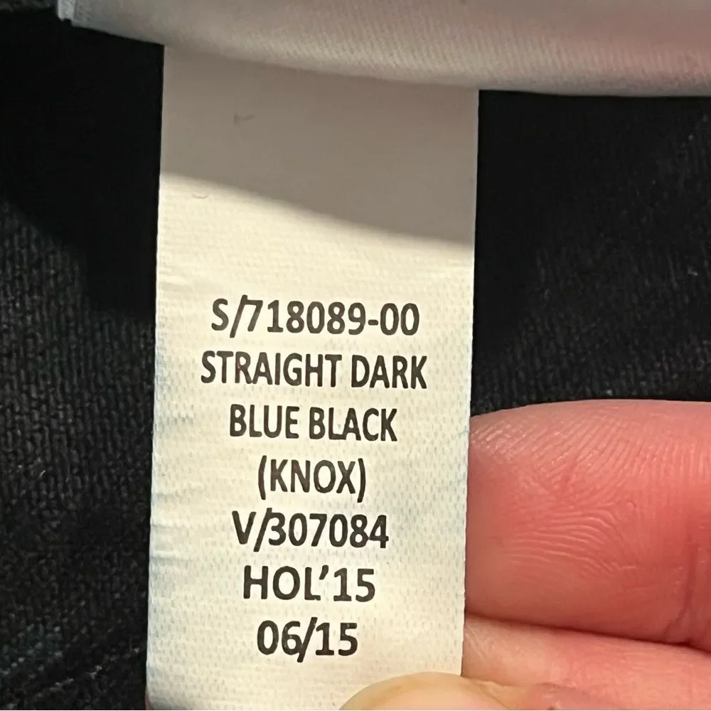 Gap Jeans Straight Dark Blue Black (Knox) Size 34 x 30